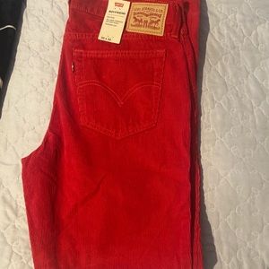 Red corduroy Levi’s